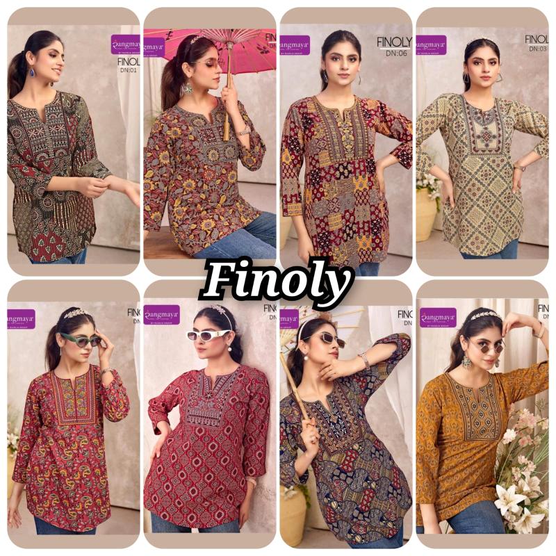 Rangmaya finoly short top wholesale kurtis in tumkur